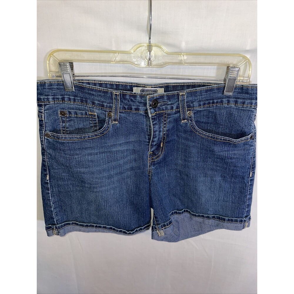 Levi’s Strauss Denim Shorts Women’s Size 32 Waist 4.5 Inseam Blue Zip Front